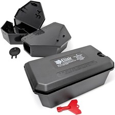 Mouse & Rat Bait Station Box for Use with Rodent Poisons & Wax Blocks