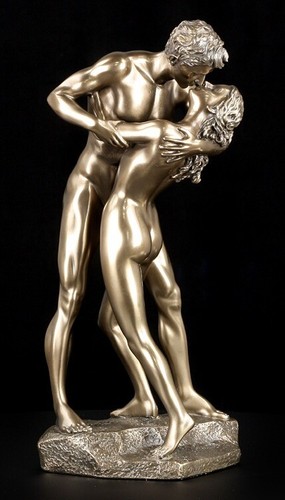Akt figur statue kissing - -,
