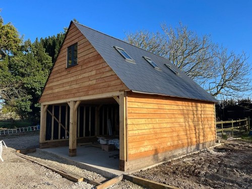 Bay oak framed - 2, garage