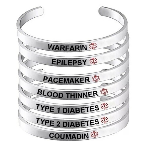 Silver health bangle bracelet - health, bangle/