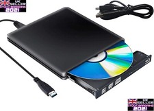PiAEK External BluRay DVD Drive 3D, USB3.0 Burner Reader ReWritable (B545-K416)