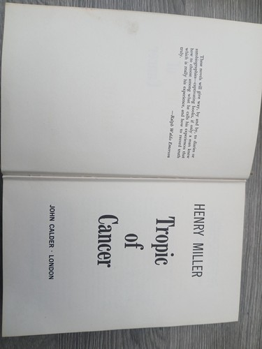 Henry miller tropic cancer - henry,