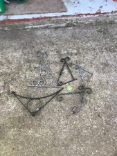 5 used Hanging basket brackets various sizes