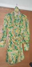 Zara New Dress W Matching Headband Medium 70s Vibe Funky Floral