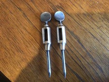 2 vintage beam compass points