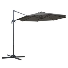 Outsunny 3m Patio Cantilever Umbrella, Dark Grey, Refurbished