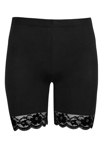 Womens lace trim cycling - lace,