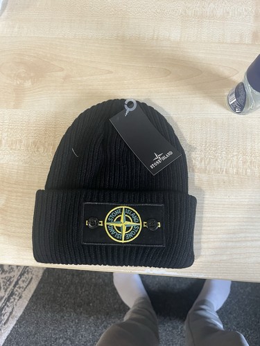 Black stone island - stone, beanie