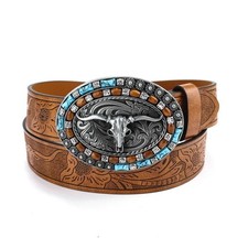 PU Leather Buckle Belt Bull