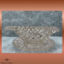 Vintage Pressed Glass Sauce