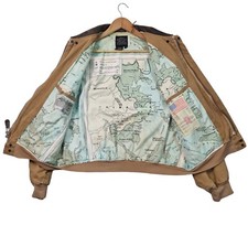 Vintage Avirex Flight Jacket US Army Fully Lined Print Bomber Coat Mens Medium 