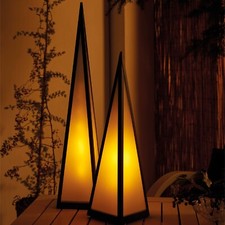 Luxform Lighting Battery Powered Pyramid Lamp Indoor Outdoor Stylish Decor