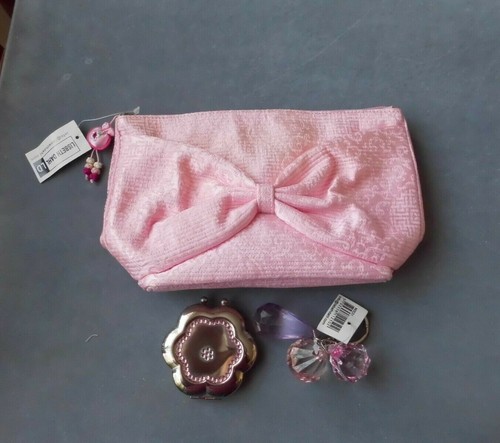 Pink clutch bag flower purse - clutch,