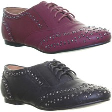 Womens Ladies Lace Up Work