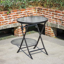 Folding Round Glass Table