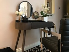 MADE.COM ODIE Dressing Table & Mirrors, Dark Oak