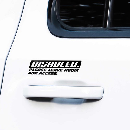 Disabled car sticker - disabled, decal