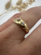 18ct Old Cut Trilogy Diamond