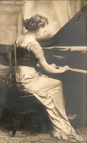 Woman kimball piano myrtle - kimball,