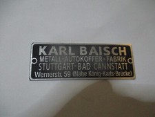 Nameplate plate Karl Baisch
