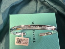 Perfect/Tilffany&Co/1837/Collection 925 Sterling Silver Bangle Bracelet 7"