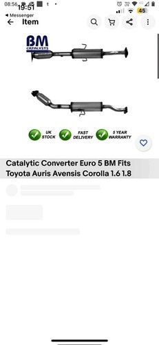 Catalytic converter euro - 5, bm