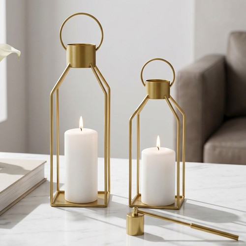 Gold hanging candle - hanging,
