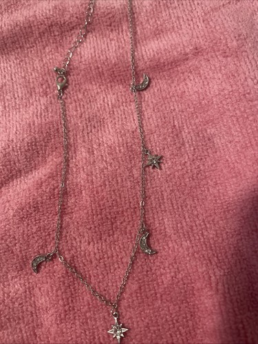 Moon and stars necklace - moon,