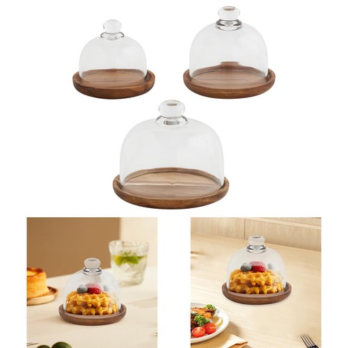 Cake stand with glass - stand, dome