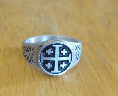 Crusader cross ring jerusalem - crusader,