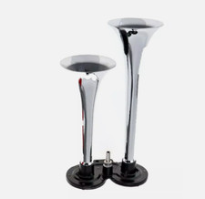 Air Horn Load 12V metal Car Van 2 Trumpets With Pump