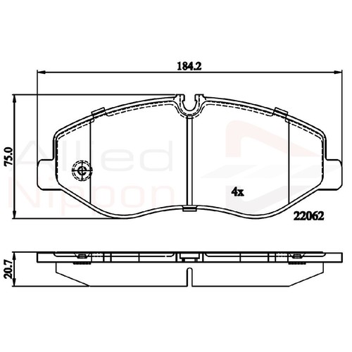 Brake pads set for - brake, mercedes