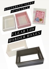 CLEAR LID BORDER BOXES-Empty