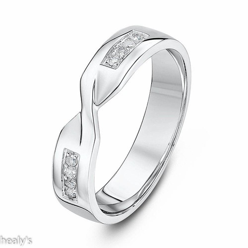 9ct white gold - 9ct, 4mm