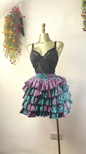 African print ankara ruffle - african,