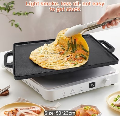 Cast iron griddle plate fry - cast,