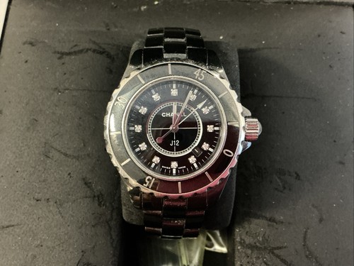 Chanel j12 quartz date black - j12,