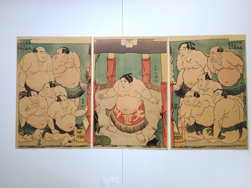 Superb sumo wrestlers triptych - superb,