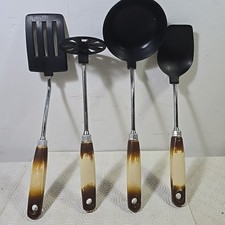 Vintage Retro Classic Prestige Skyline Cooking Utensils Set X4 Kitchen Tools