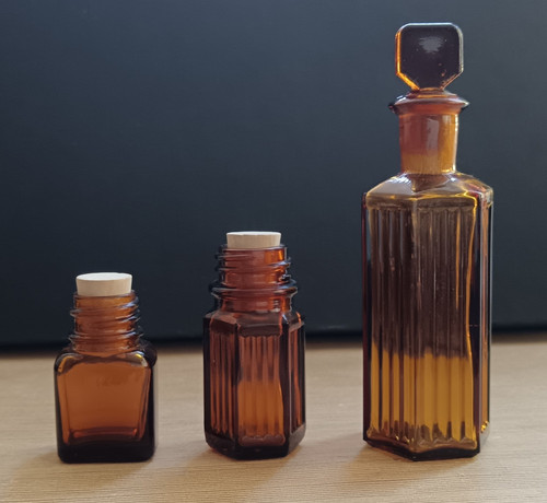 Vintage brown glass - vintage, apothecary