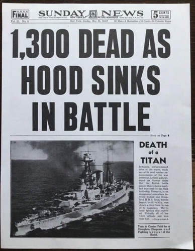 Poster ww2 1945 newspaper - 1945,