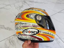 Good Condition Suomy Motorcycle Racing Fullface Helmet  Size  Large