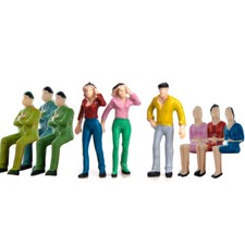 50x Model Trains Miniature Painted Figures HO 1:42 Tiny People-Seated,Standing