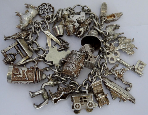 Vintage heavy solid silver