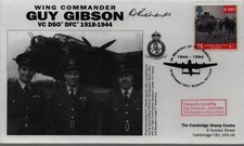 WW2 Des Richards Sec 106 sqn Association signed Guy Gibson VC RAF cover