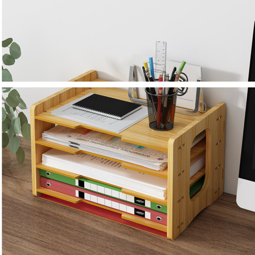 Wooden desk organizer - desk, office