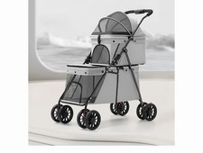 Double Pet Stroller One-Hand