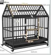 Pawhut Very Heavy Duty Dog Cage, Crate, Kennel