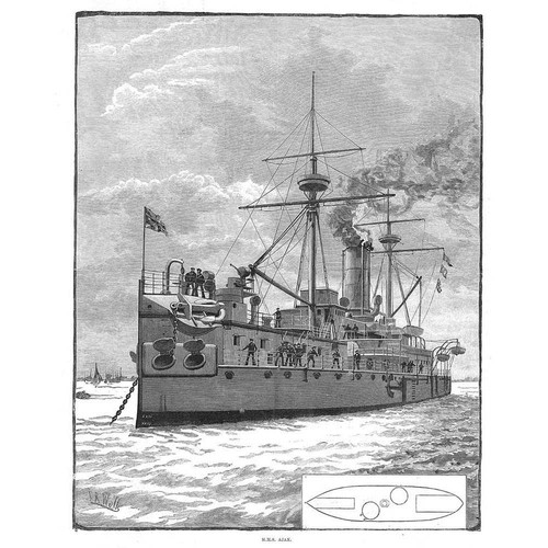 Hms ajax the queen - hms, at