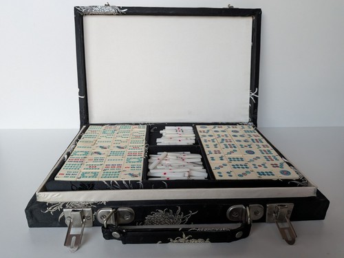 Vintage mahjong bone - &, bamboo